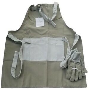 Hearth & Hand With Magnolia  Kids 3-6 Years Green Gardening Apron & Gloves NEW
